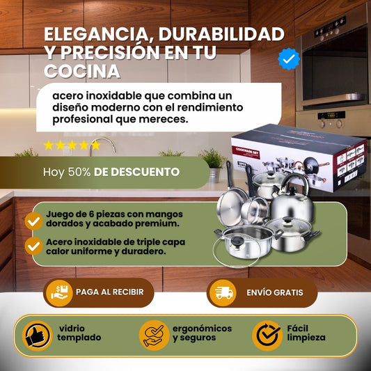 JUEGO DE OLLAS 12PCS