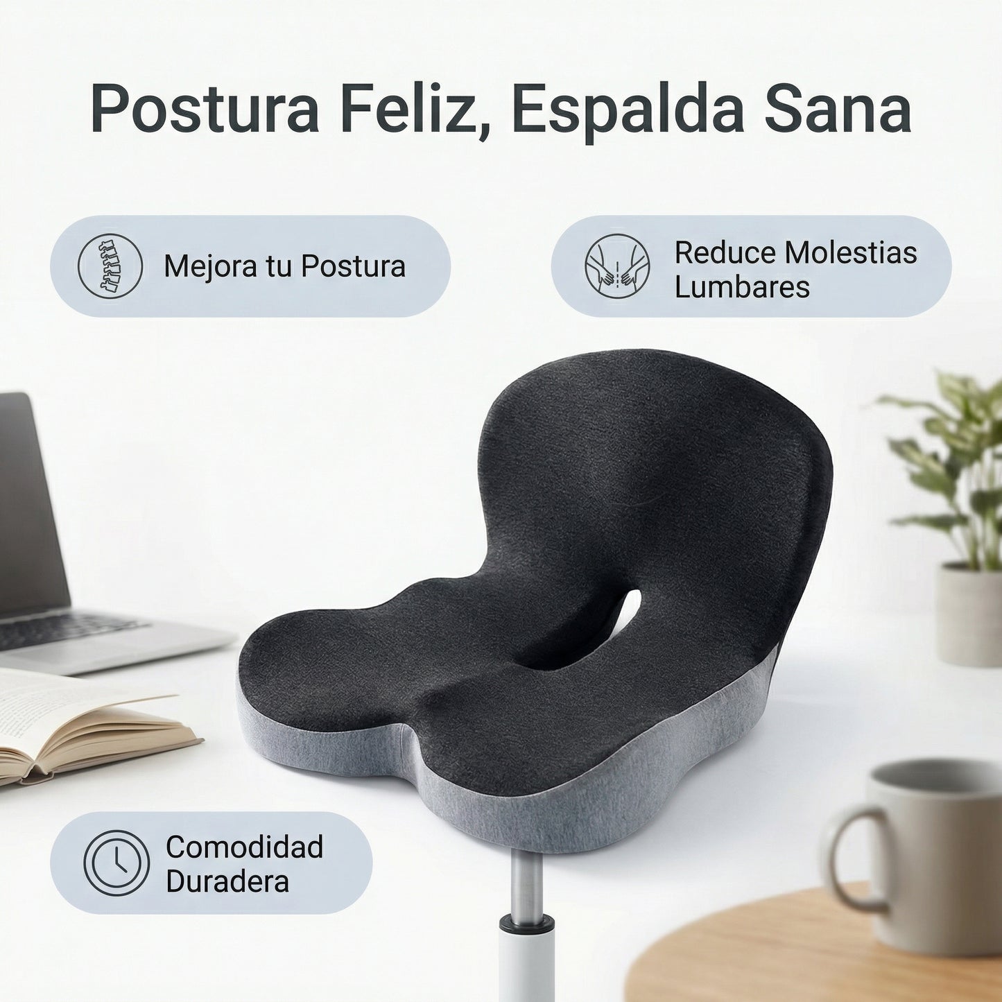 Cojín Ergonómico Ortopédico para Espalda y Cadera.