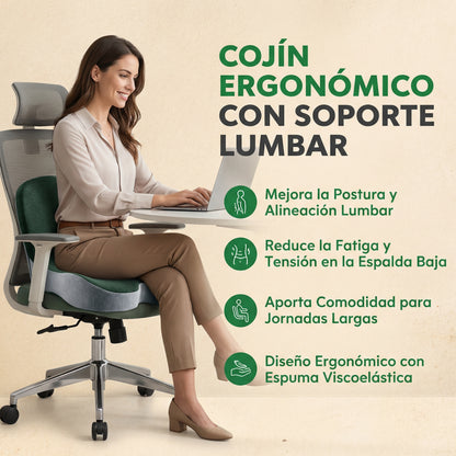 Cojín Ergonómico Ortopédico para Espalda y Cadera.