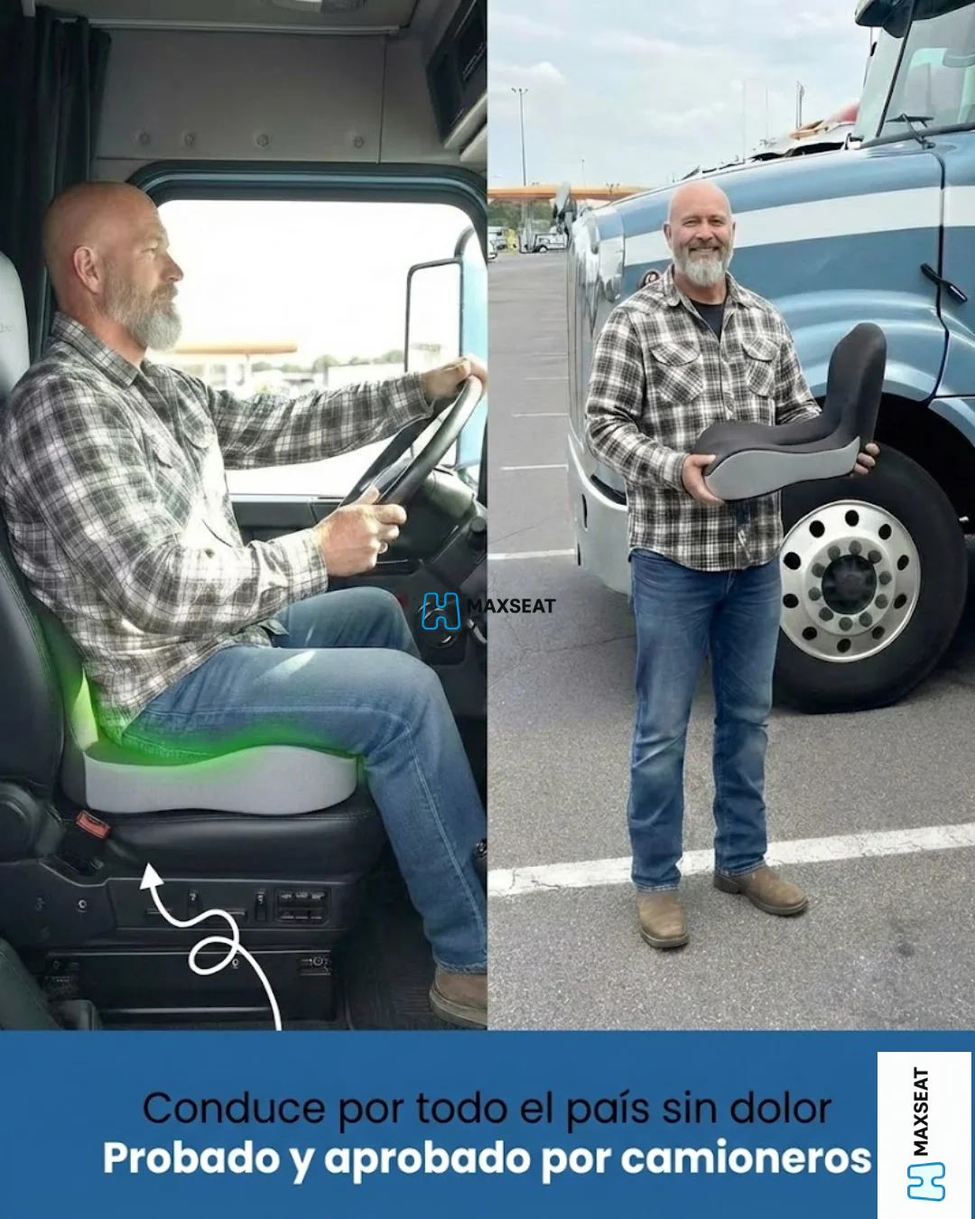 Cojín de Asiento Ortopédico de Espuma Viscoelástica